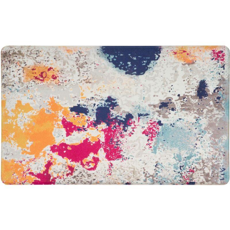 World Rug Gallery Modern Abstract Anti Fatigue Standing Mat - Multi 18"x30"