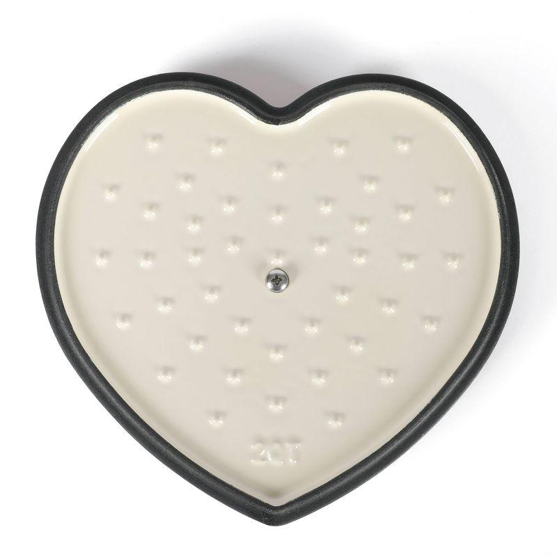 Martha Stewart Martha Stewart Heart Shape 2 QT Enamel Cast Iron Dutch Oven - Pink