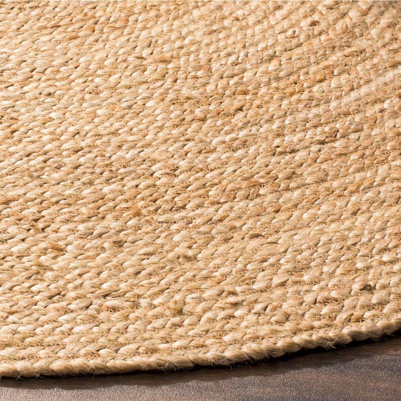 Natural Fiber NFB305 Hand Woven Area Rug - Natural - 5' round - Safavieh.