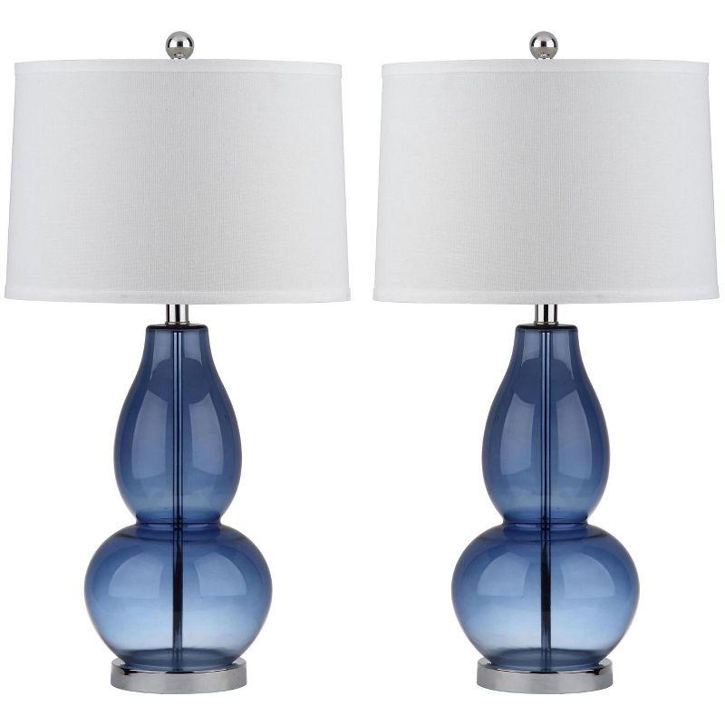 Mercurio Double Gourd Lamp (Set of 2) - 28.5 Inch Height - LIT4155 - Blue - Safavieh