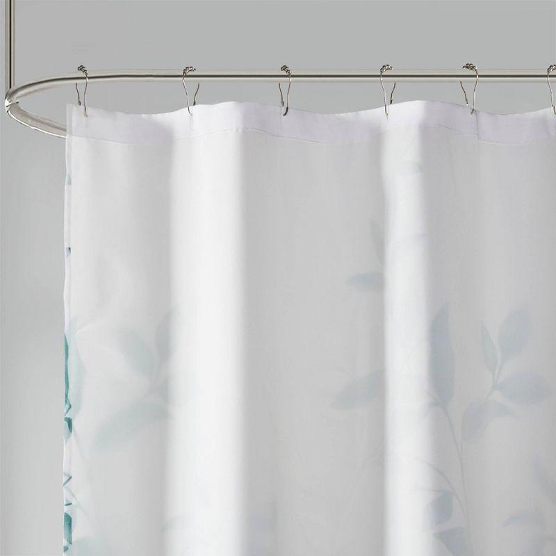 Trent Botanical Burnout Floral Printed Shower Curtain