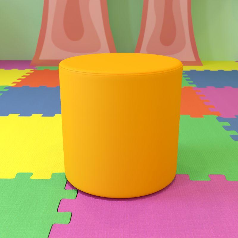 Flash Furniture Nicholas Flexible Learning Modular Soft Seating Circle Ottoman for Classrooms and Common Spaces