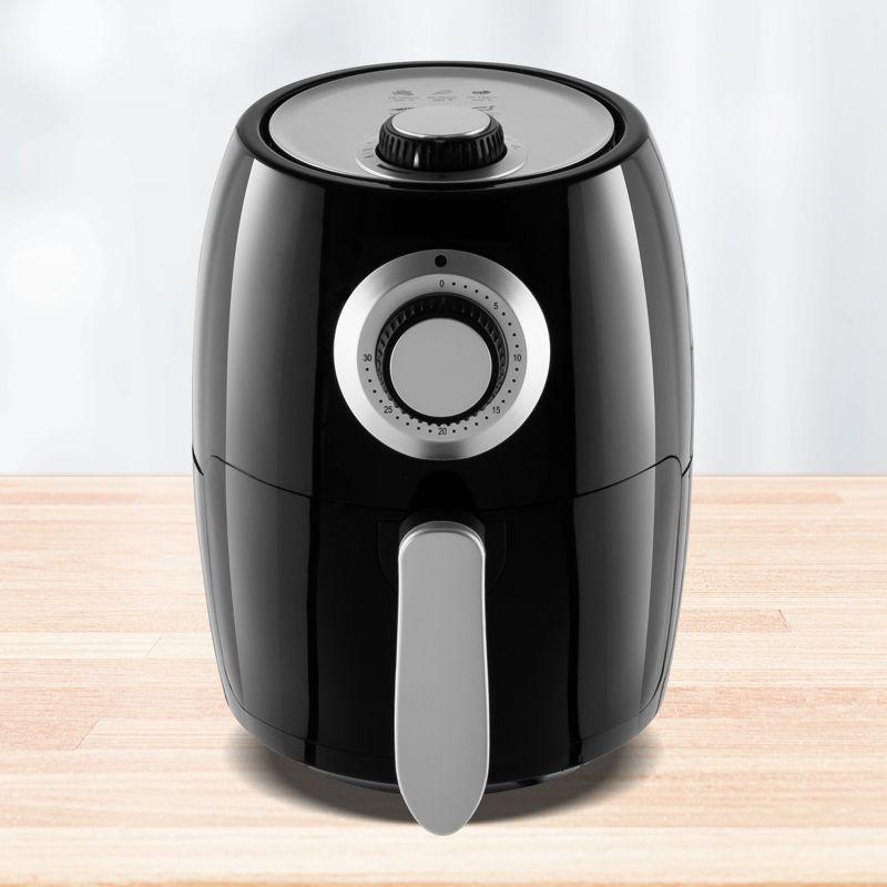 Classic Cuisine Air Fryer - 2.3-Quart Electric Fryer For Healthier Cooking - Compact Appliance With Nonstick Interior - Kitchen Gadgets By Classic Cuisine (Black)