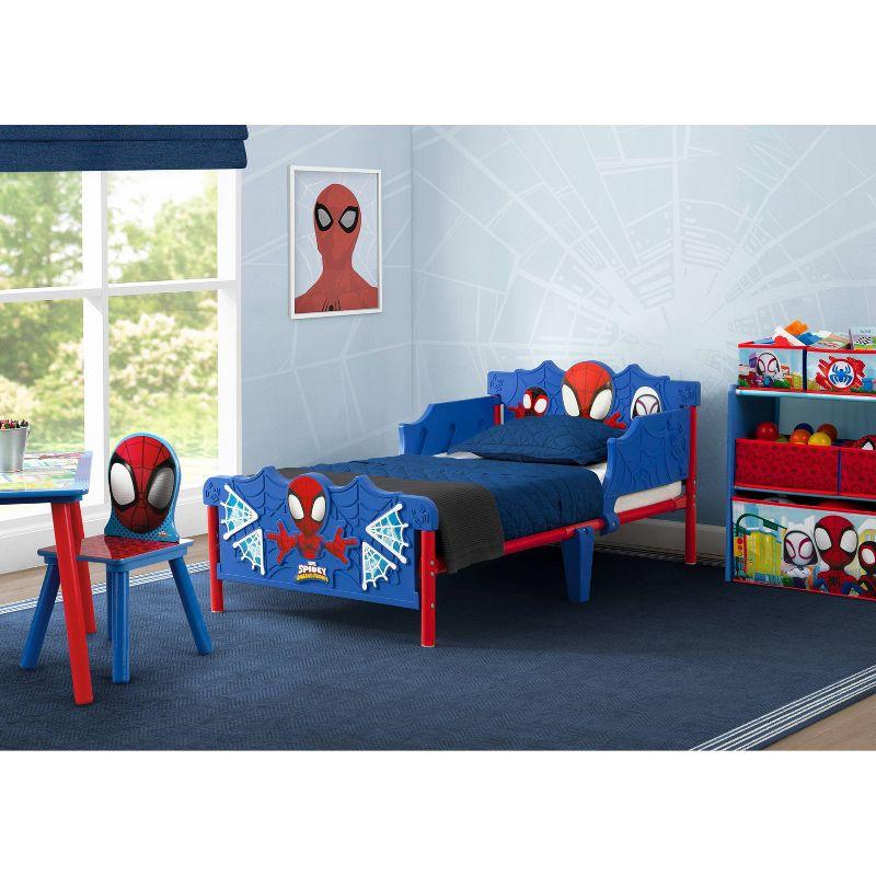 Spidey and Friends Blue Toddler Bed with Headboard