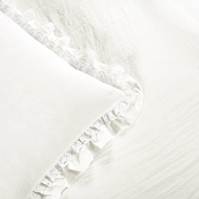 Ella Shabby Elegance Ruffle Lace Microfiber Comforter Set