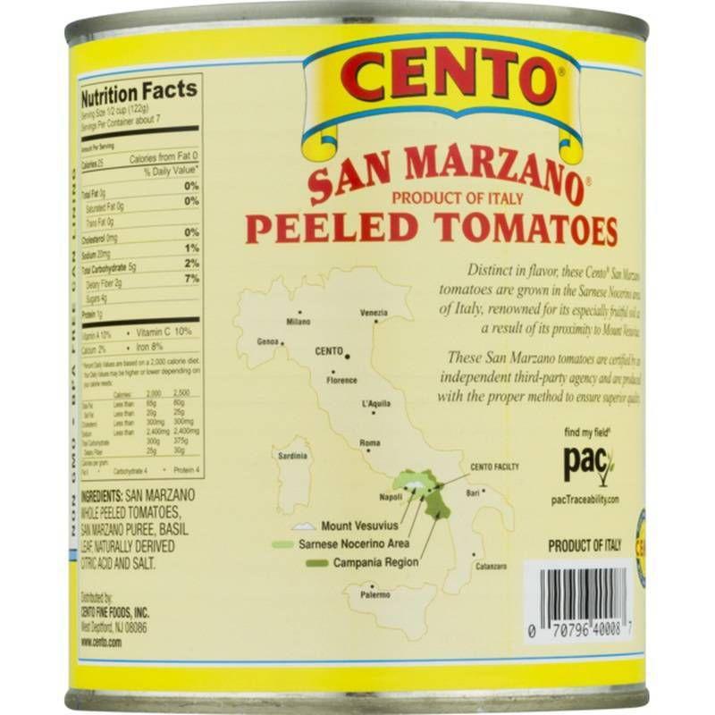 Cento San Marzano Peeled Tomatoes with Basil 28oz