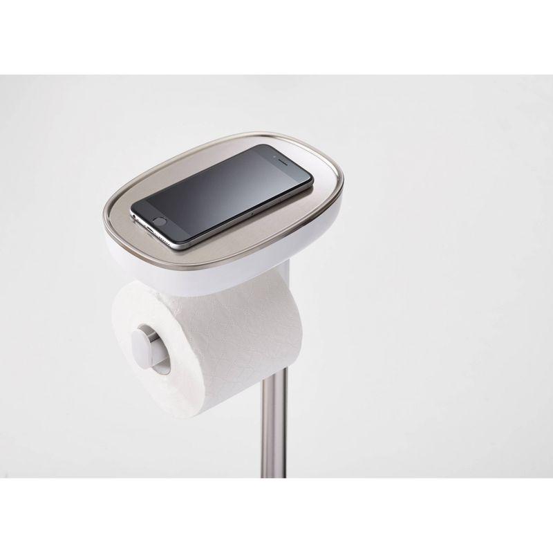 Joseph Joseph EasyStore Plus Free Standing Toilet Paper Holder with Flex Steel Toilet Brush