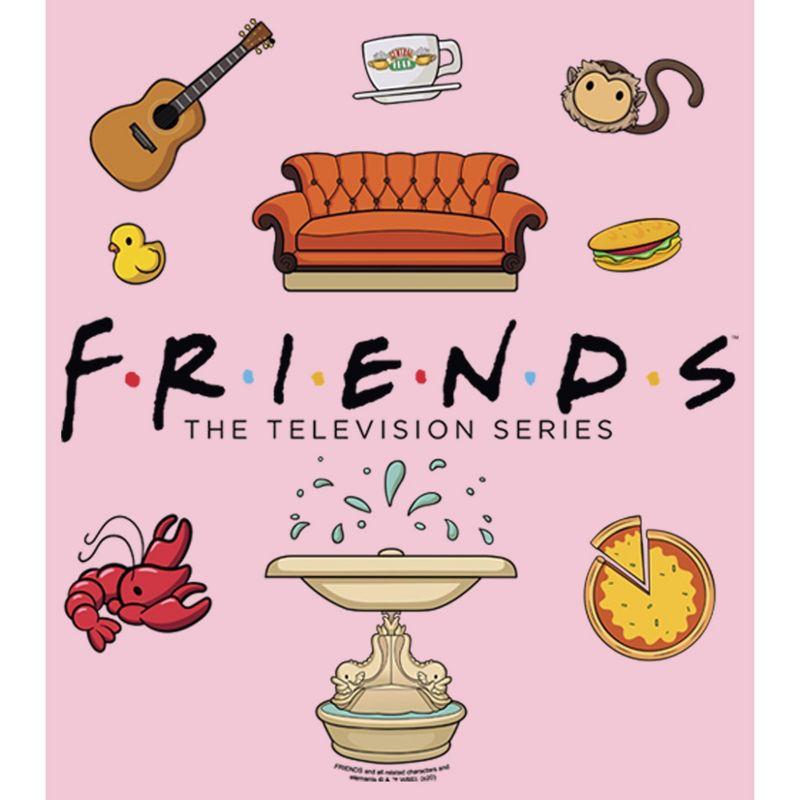 Girl's Friends Favorite Moment Icons  T-Shirt - Light Pink - Medium