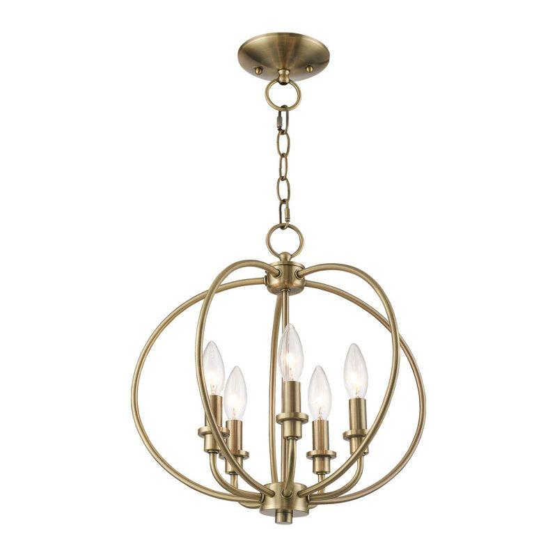 Livex Lighting Milania 5 - Light Chandelier in  Antique Brass