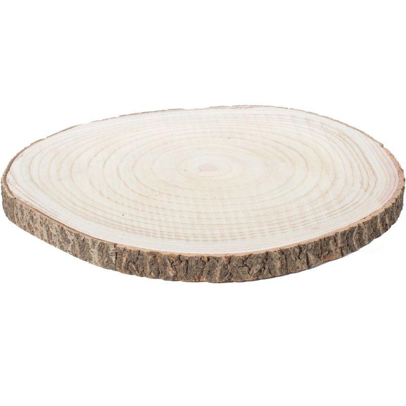 Vintiquewise Barky Natural Wood Slabs Rustic Ornament Slice Tray Table Charger