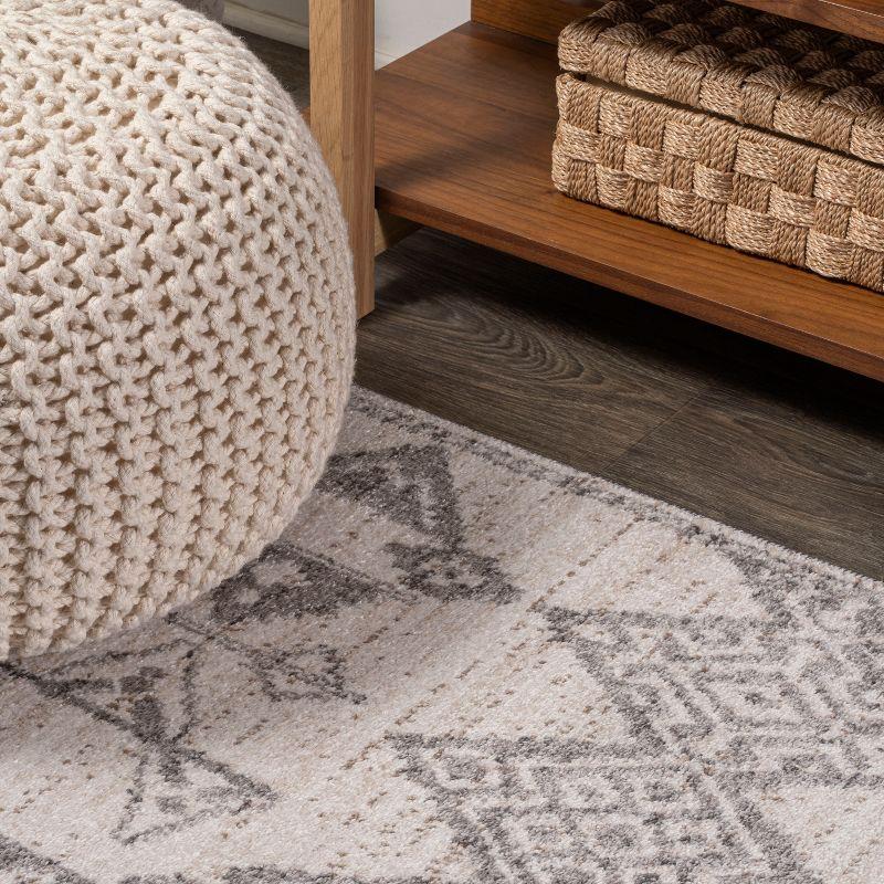 2'x10' Idris Diamond Geometric Runner Rug, Gray - JONATHAN Y