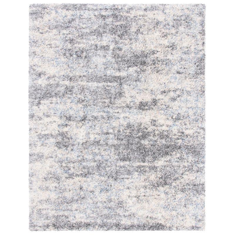 Berber Shag BER219 Power Loomed Area Rug - Grey/Cream - 7'8"X10' - Safavieh.