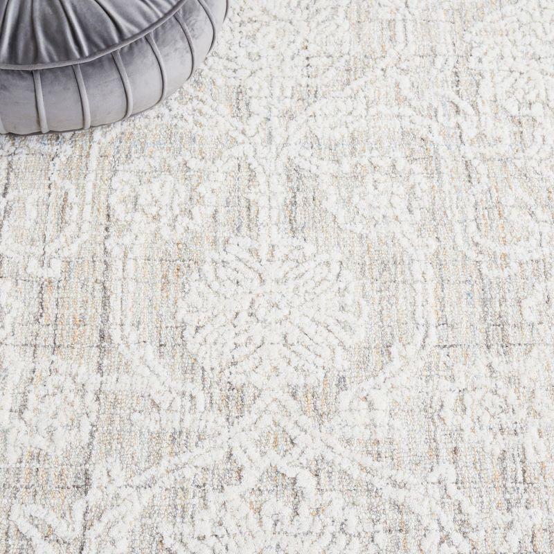 Ebony EBN111 Hand Tufted Area Rug - Grey/Ivory - 6'x6' - Safavieh.