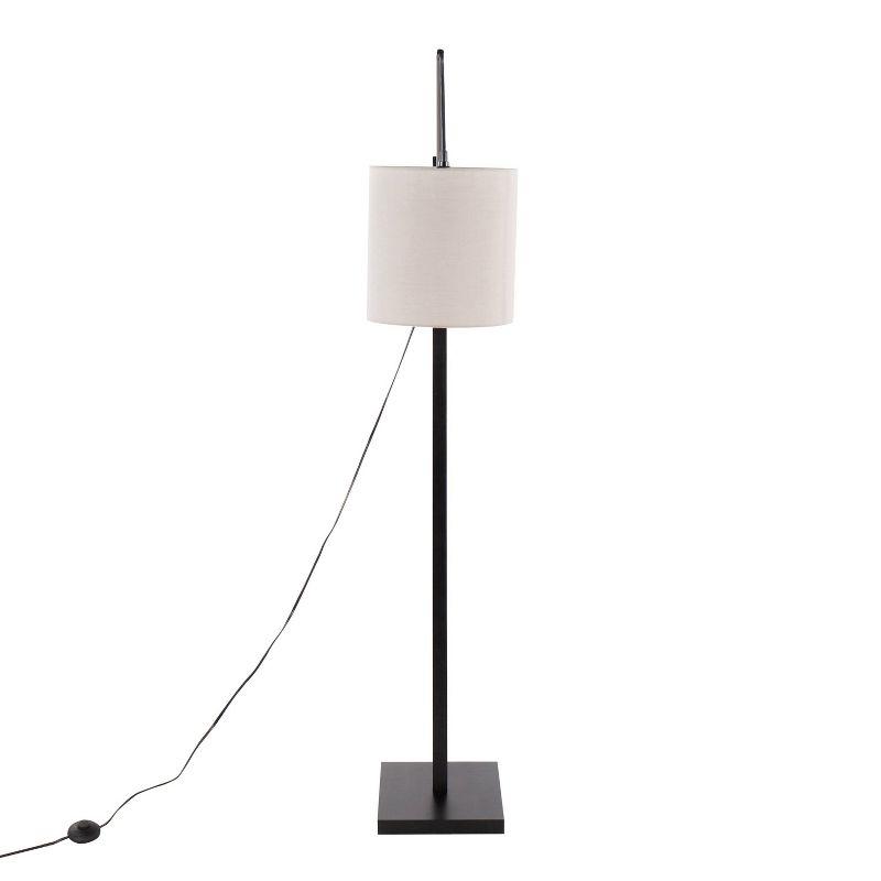 LumiSource Arturo Floor Lamp: Adjustable, UL Listed, Linen Shade, 60W, Modern Decor