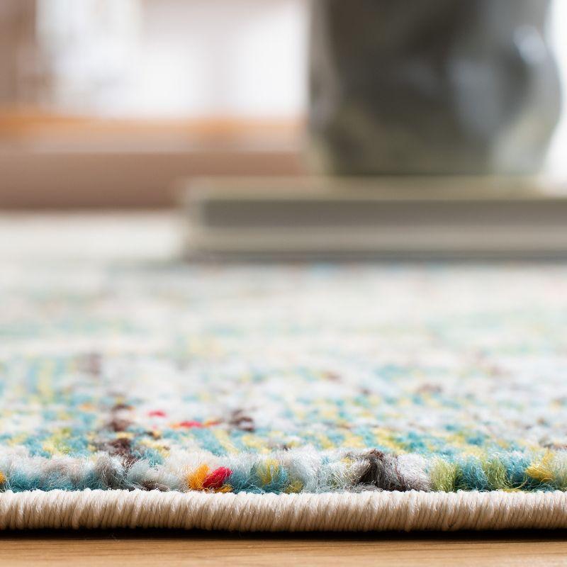Madison MAD460 Power Loomed Indoor Area Rug - Green/Turquoise - 4'x4' - Safavieh