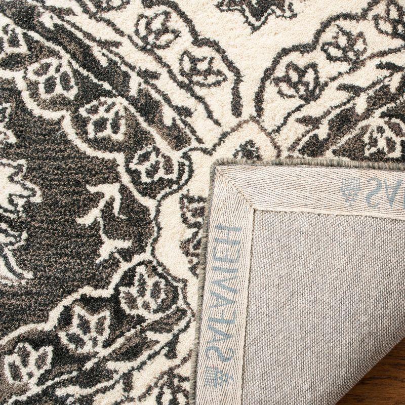 Blossom BLM601 Hand Tufted Area Rug - Charcoal/Ivory - 5'x8' - Safavieh.