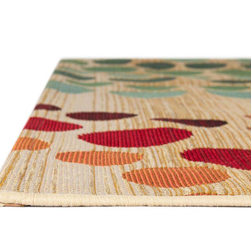 Unique Loom 8' 0 x 11' 4 Beige Outdoor Modern Spark Area Rug