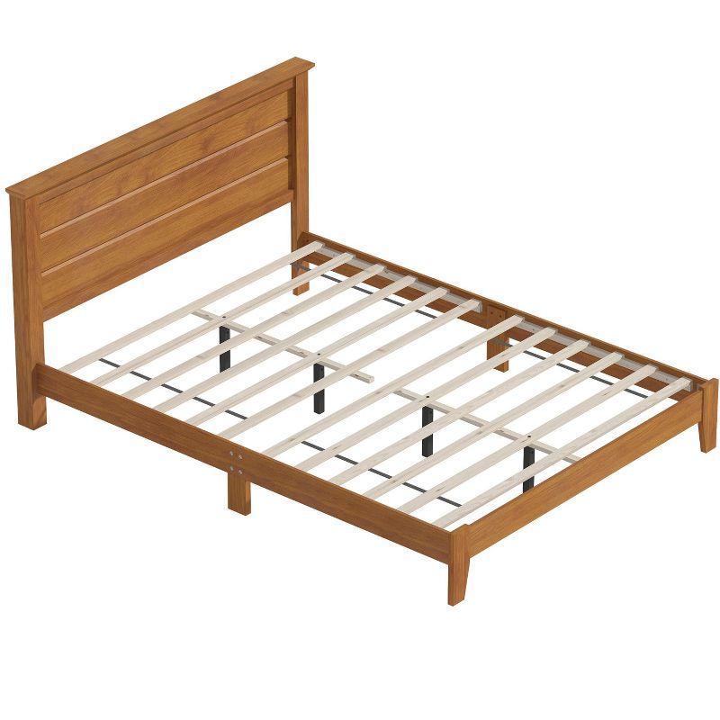 Galano Harlowin Wood Frame Queen Platform Bed With Headboard