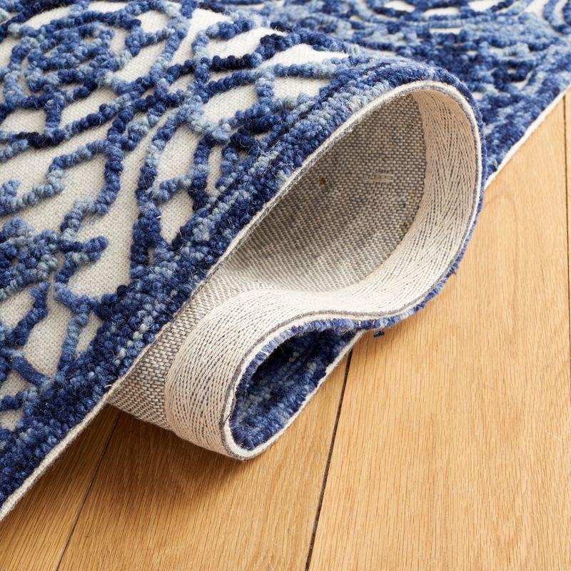 Trace TRC701 Hand Tufted Area Rug - Navy/Ivory - 5'x8' - Safavieh.