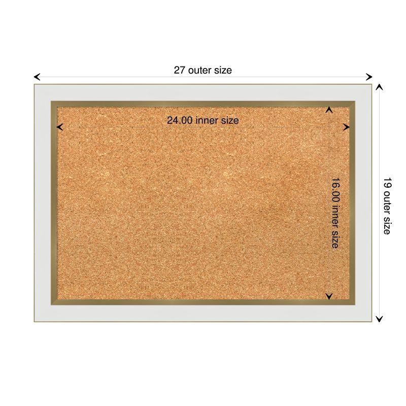 Amanti Art Eva Narrow Framed Corkboard, Natural Cork