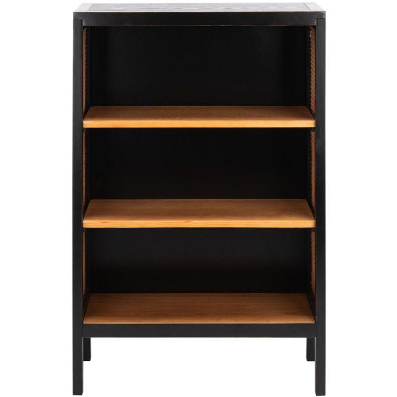 Franz 3 Shelf Wood Back Etagere - ETG2104 - Black/Natural - Safavieh