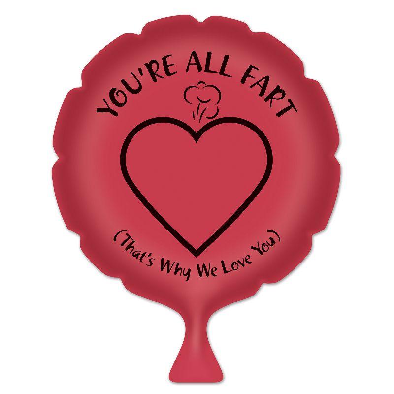 Beistle You're All Fart Whoopee Cushion, 8", (4/Pkg) Multicolored