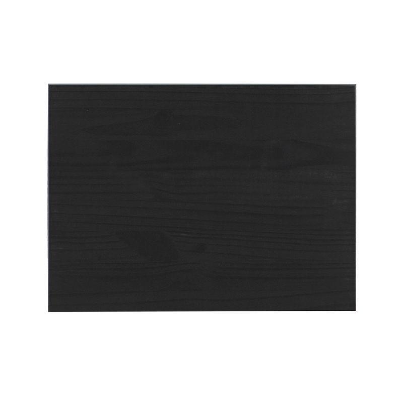 Cary Transitional 6 Drawer Solid Wood Contoured Handle Cut Out Wide Roll Cart Black - Linon: Pine Frame, Farmhouse Style, Portable Storage