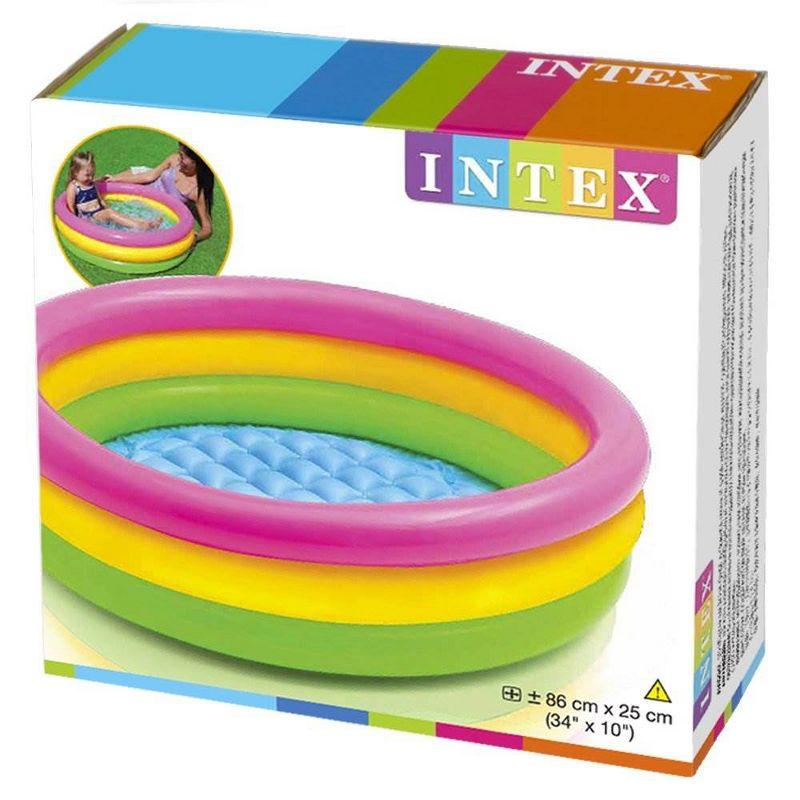 Intex 58924EP 34in x 10in Sunset Glow Soft Inflatable Baby Swimming Pool