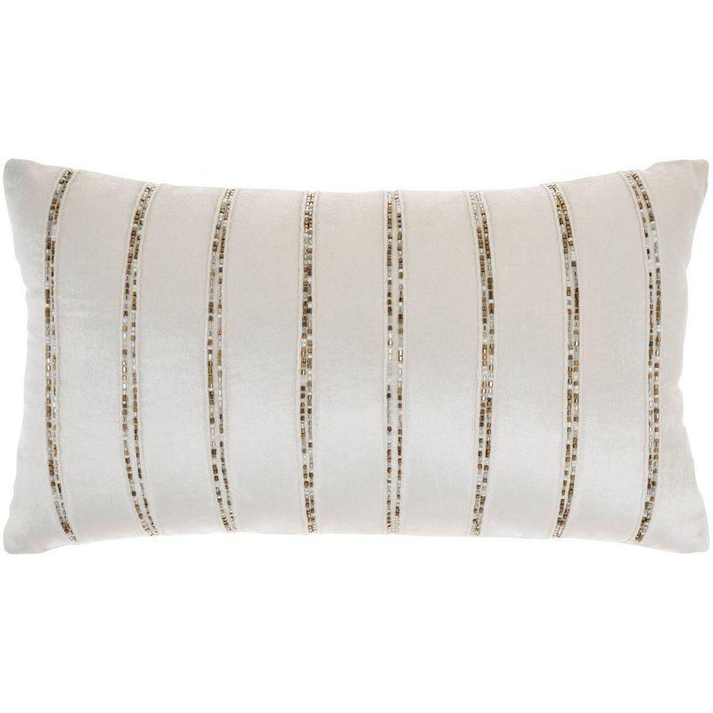 Mina Victory AZ217-012021 Sequined Cotton Blend;Viscose Throw Pillow