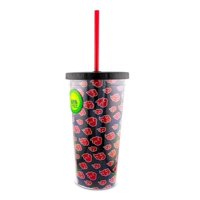 Naruto Shippuden Akatsuki 20-Ounce Black Plastic Travel Tumbler