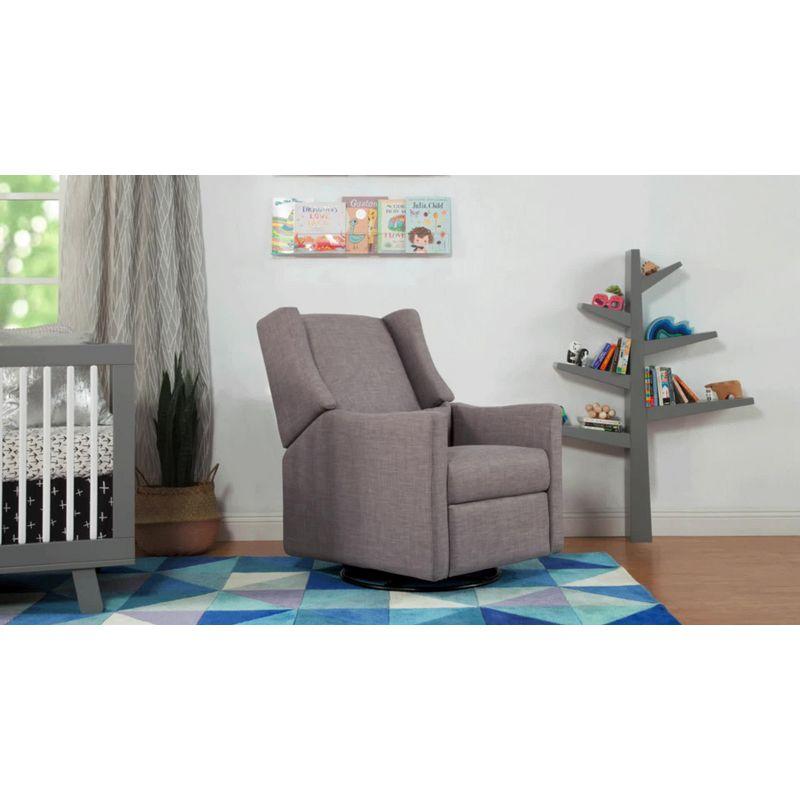 Eco-Friendly Olive Boucle Swivel Recliner with USB Port