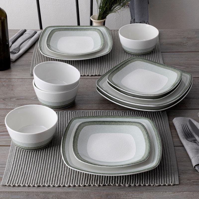 Noritake Colorscapes Layers Square 12-Piece Dinnerware Set, Service for 4