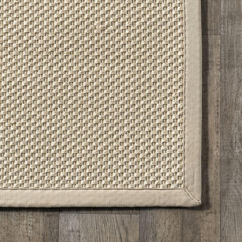 Bucolic Handmade Sisal and Cotton 3' x 5' Natural Area Rug