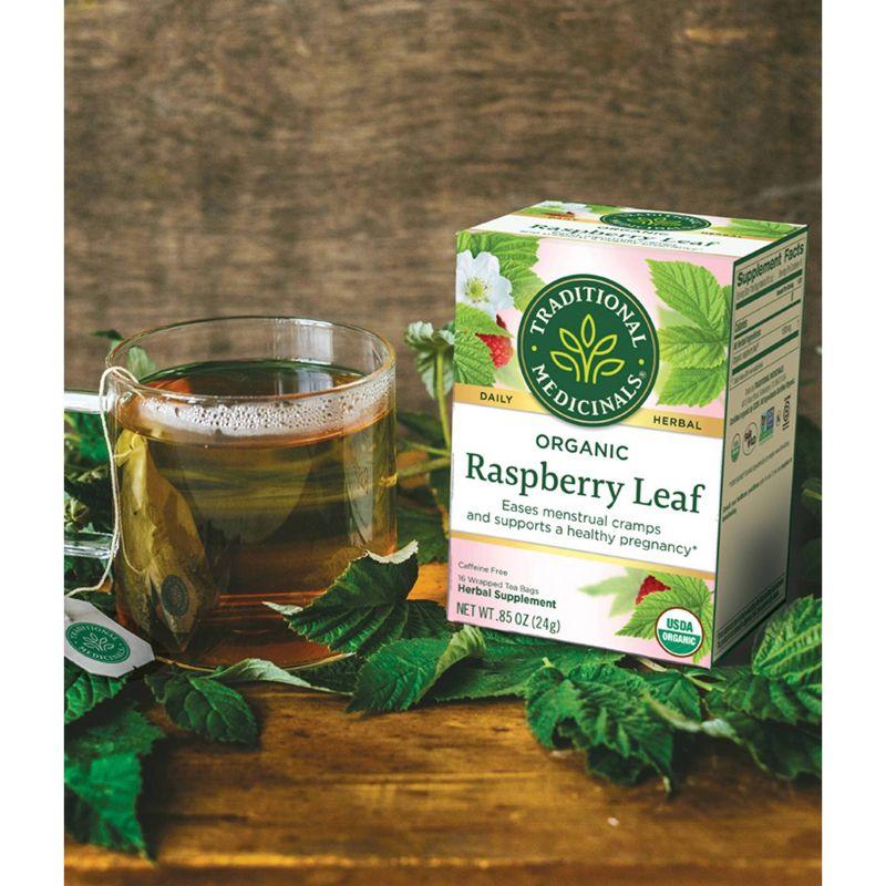 Traditional Medicinals Organic Raspberry Leaf Herbal Tea - 16ct