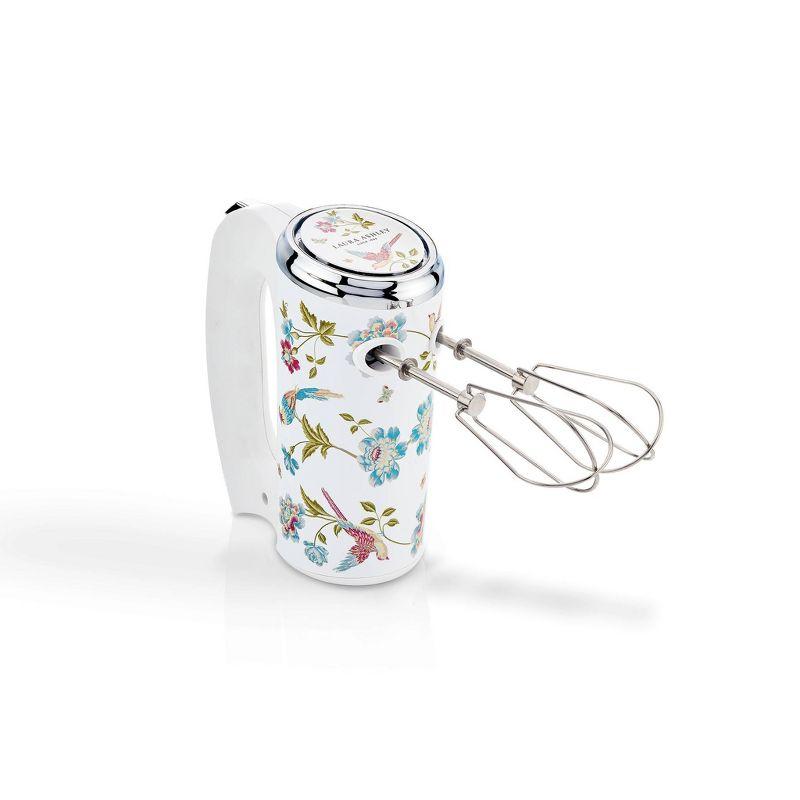 Laura Ashley Hand Mixer White: 300W, 5 Speeds, Stainless Steel, 1-Year Warranty