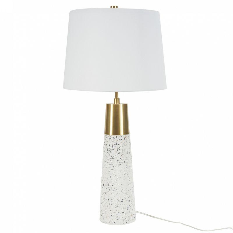 29" White/Gold Speckled Terrazzo Table Lamp - Nourison