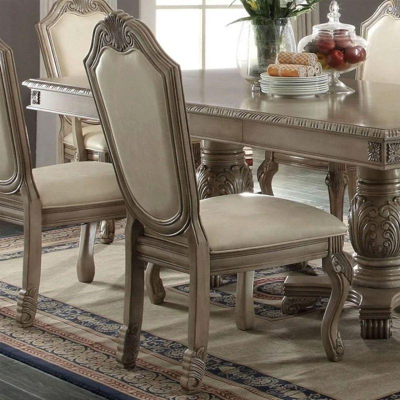 Acme Furniture Chateau De Ville Dining Chairs Armless White Finish