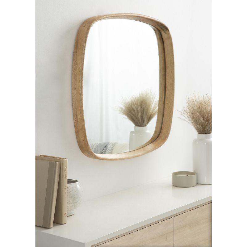 Kate and Laurel Prema Framed Wall Mirror, 26x26, Natural