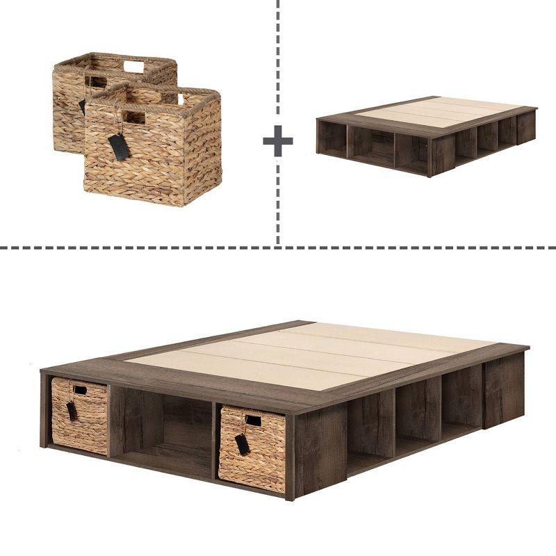 Avilla Storage Bed with Baskets Fall Oak - South Shore