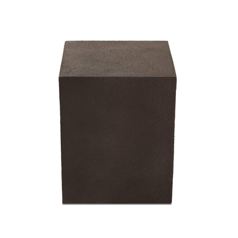 Baltic Propane Tank Cover - Brown - Real Flame: Steel Side Table, UV & Weather-Resistant, Vinyl Storage Included