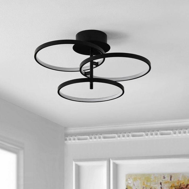 Saretta Led 21" Flush Mount - Matte Black - Safavieh.