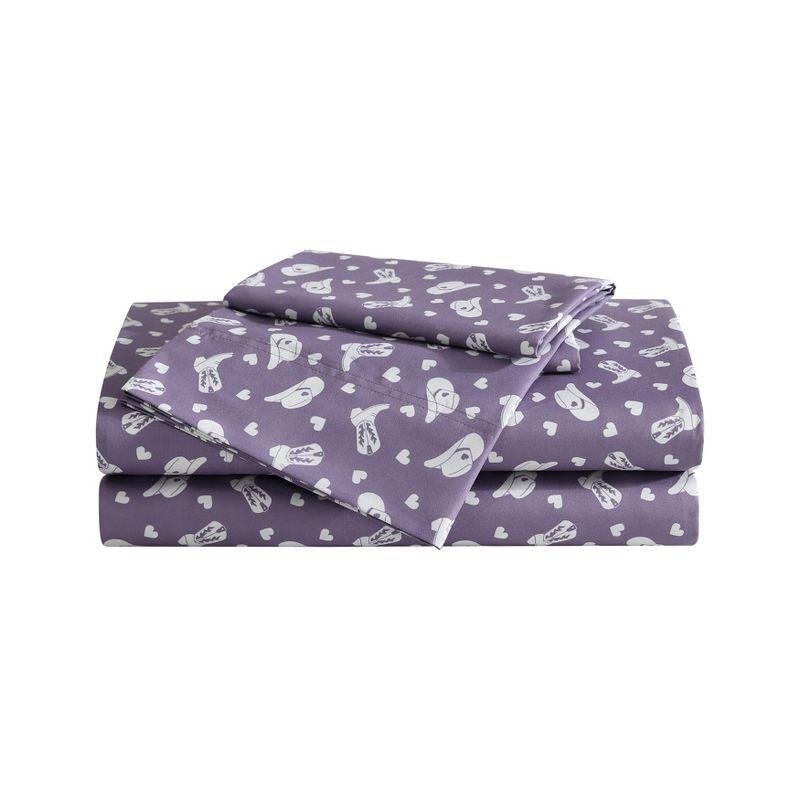 Betsey Johnson Cowgirl Disco Purple Full Sheet Set