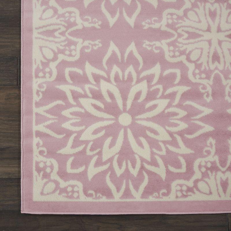 Nourison Jubilant 7' x 10' Ivory Pink Farmhouse Indoor Rug