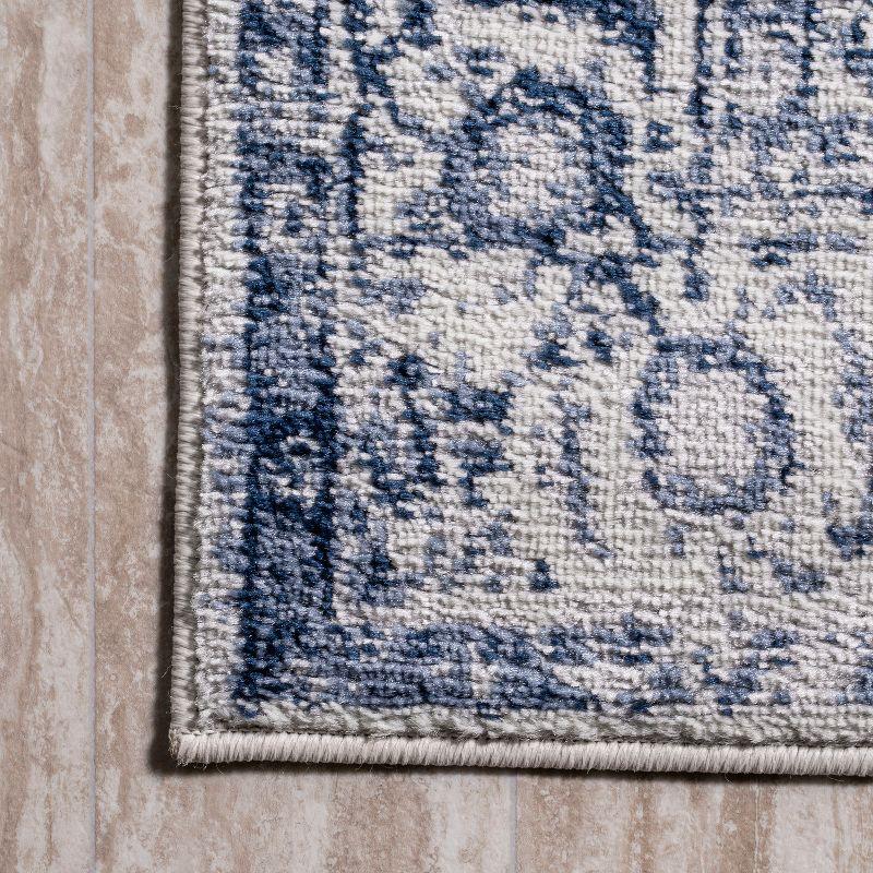 3'x5' Rosalia Cottage Medallion Area Rug, Navy/Ivory - JONATHAN Y
