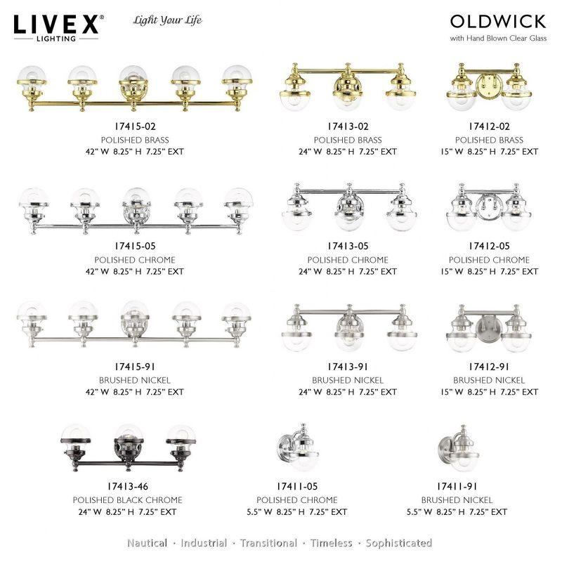Livex Lighting Oldwick 1 - Light Vanity in  Polished Chrome