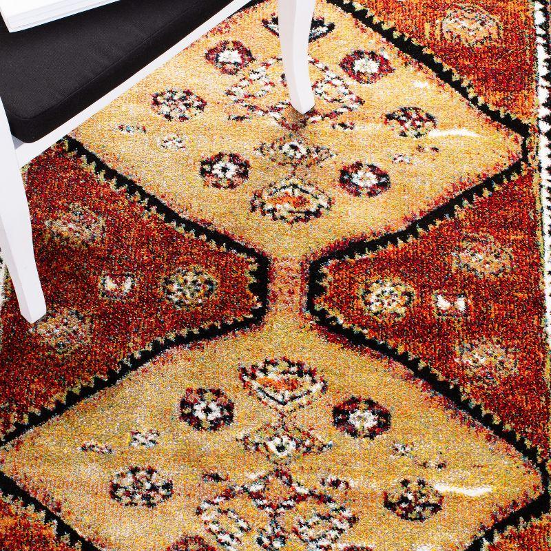 Vintage Hamadan VTH252 Power Loomed Area Rug - Rust/Gold - 5'3"x7'6" - Safavieh.