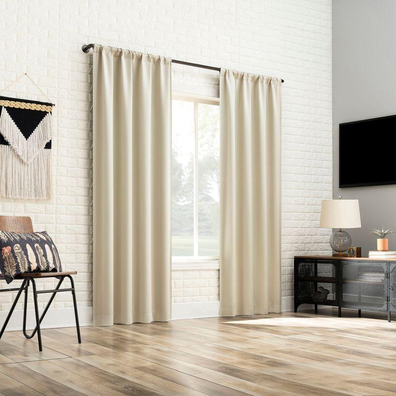 Sun Zero Blackout Bergen Rod Pocket Curtain Panel