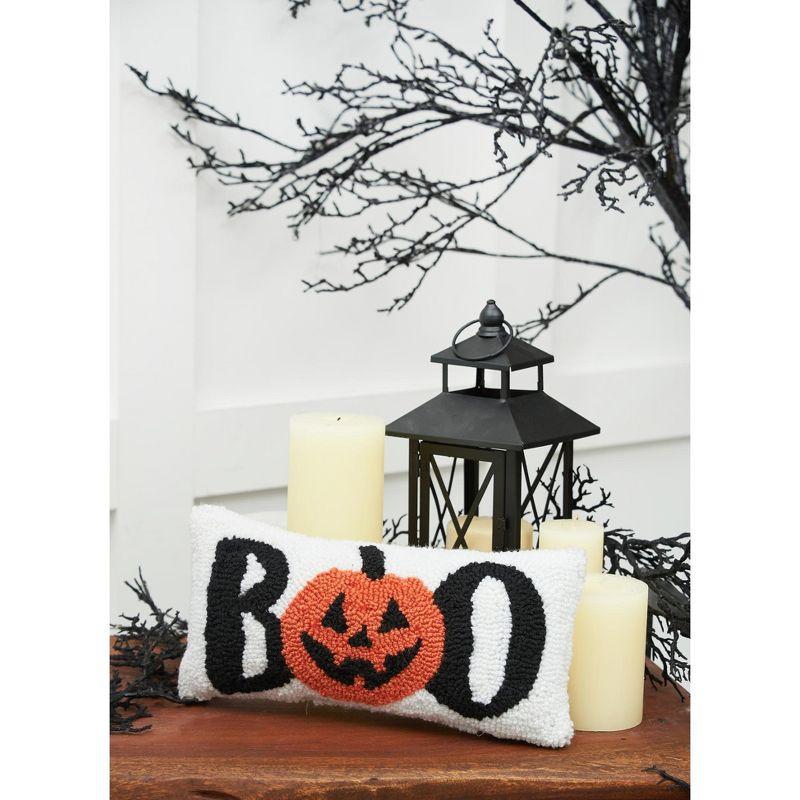 C&F Home 6" Boo Pumpkin Hooked Halloween Throw Pillow