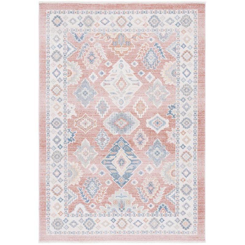 Blair Vintage Charm 8' x 10' Blue Rectangular Washable Rug