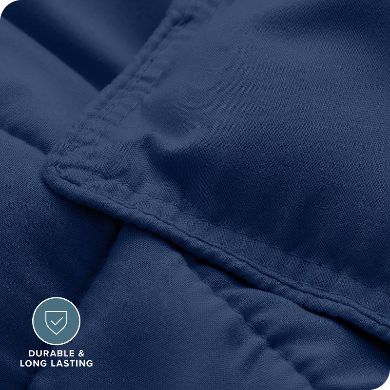 Queen Comforter Set 5Pc Down Alternative Ultra Soft Solid Comforters with Shams, Decorative Pillow & Bed Skirt - Navy